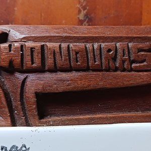 Wooden Hand Carved Honduras Cheese and Cracker Tray